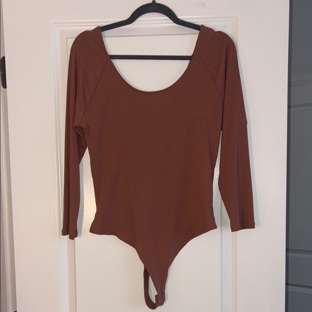 Banana Republic Rust Long Sleeve Bodysuit